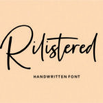 Rilistered Font Poster 1