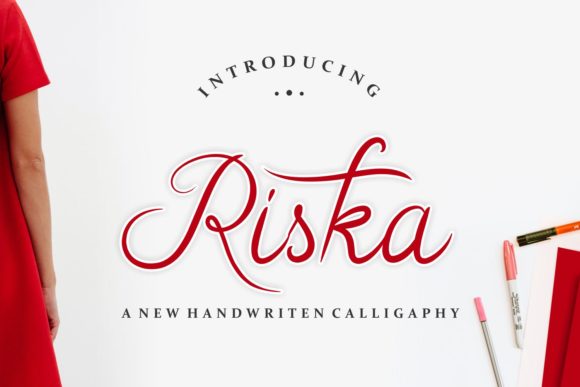 Riska Script Font Poster 1