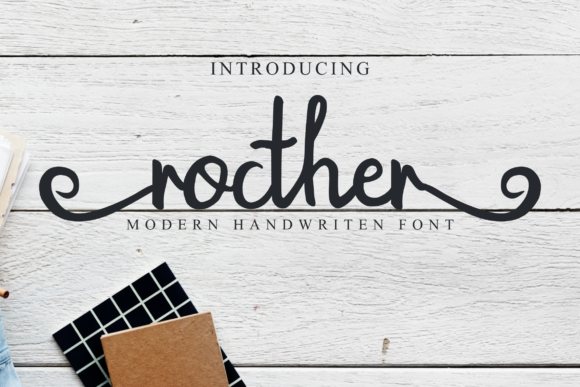 Rocther Script Font Poster 1