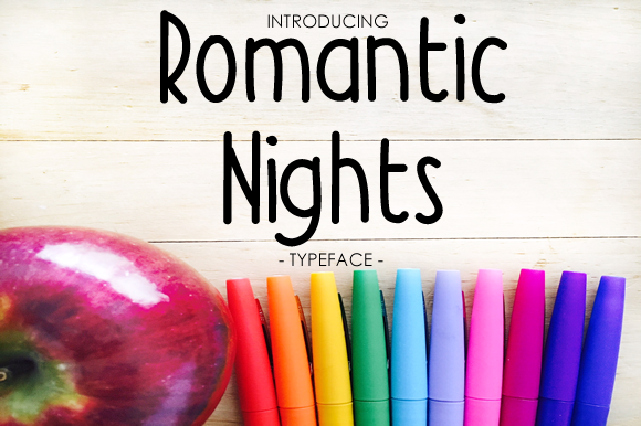 Romantic Nights Font Poster 1
