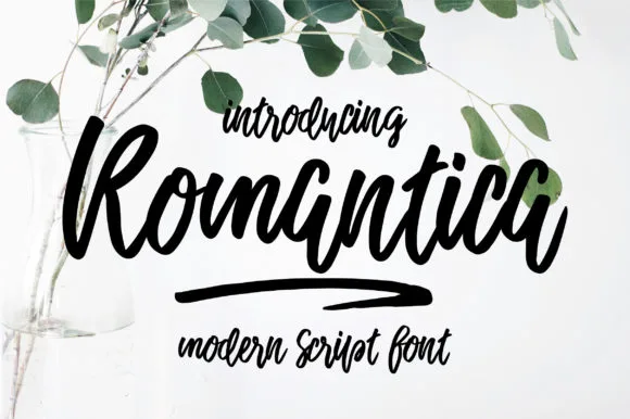 Romantica Script Font Romantica Script Font Poster 1