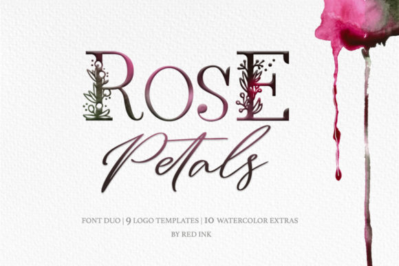 Rose Petals Duo Font Poster 1