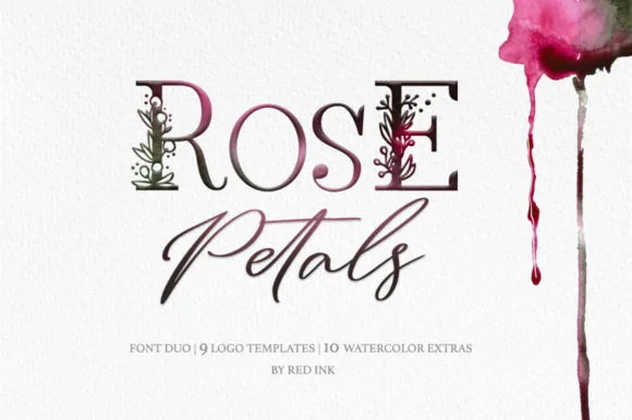 Rose Petals Duo Font Rose Petals Duo Font Poster 1