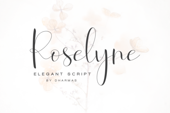 Roselyne Script Font Poster 1
