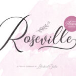 Roseville Script Font Poster 1