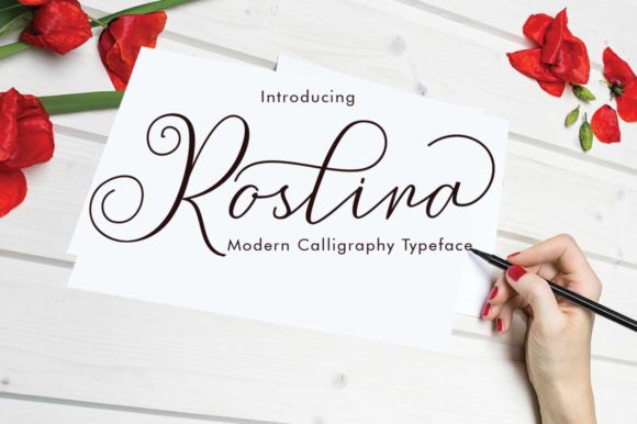 Roslina Font Poster 1