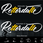 Rotterdalle Script Font Poster 2