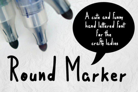 Round Marker Font Poster 1