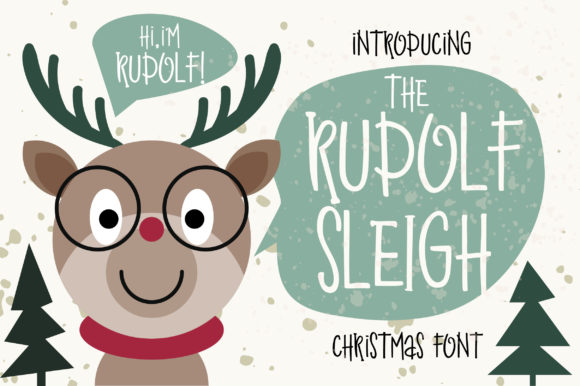 Rudolf Sleigh Font Poster 1