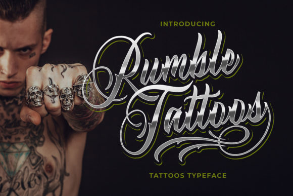 Rumble Tattoos Font Poster 1