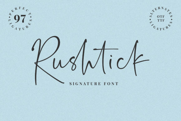 Rushtick Font Poster 1