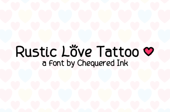 Rustic Love Tattoo Font Poster 1
