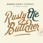 Rusty the Buttcher Font Poster 8
