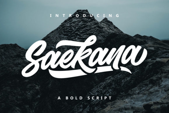 Saekana Script Font Poster 1