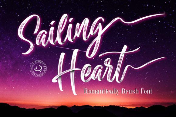 Sailing Heart Font Poster 1