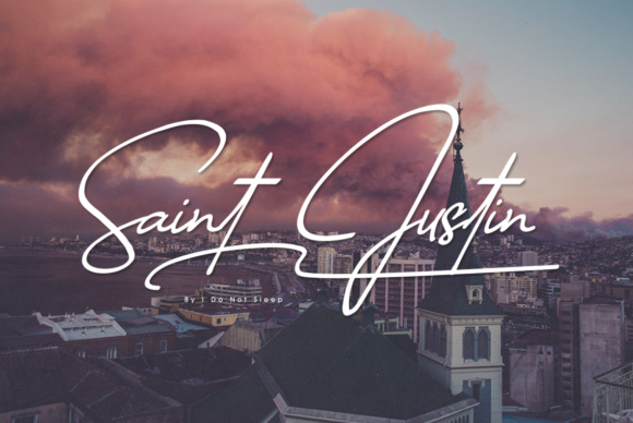 Saint Justin Font Poster 1