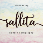 Sallita Script Font Poster 1