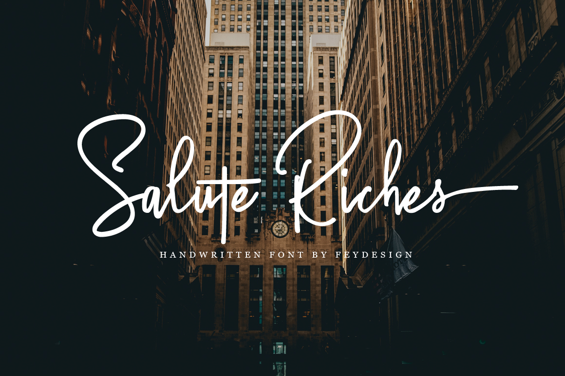 Salute Riches Font Poster 1