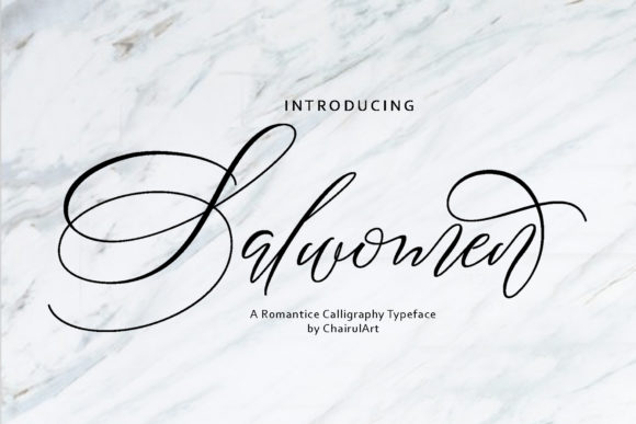 Salwomen Script Font Poster 1