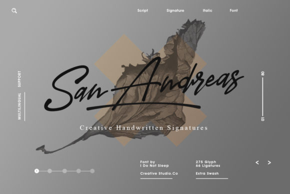 San Andreas Font Poster 1
