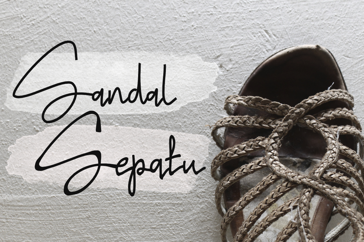 Sandal Sepatu Font