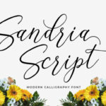 Sandria Script Font Poster 1