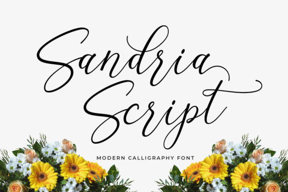 Sandria Script Font Poster 1