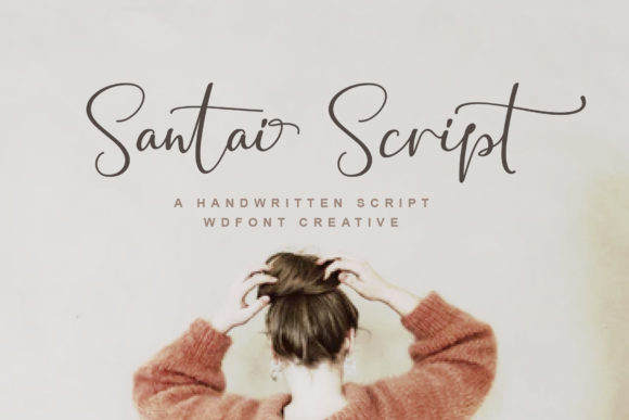 Santai Script Font Poster 1