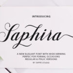 Saphira Script Font Poster 1