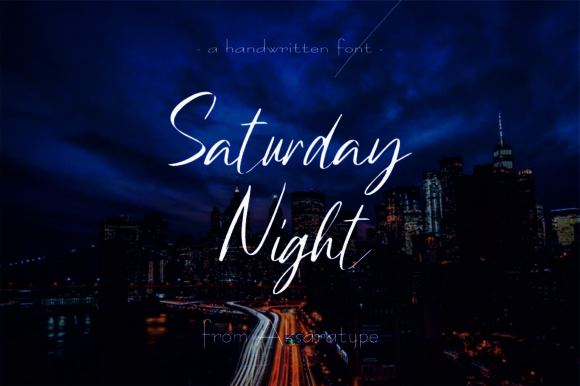Saturday Night Font Poster 1