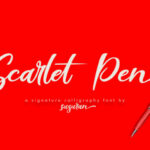 Scarlet Pen Font Poster 1