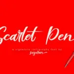 Scarlet Pen Font Poster 1