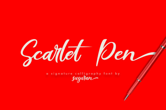 Scarlet Pen Font Poster 1