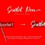 Scarlet Pen Font Poster 5