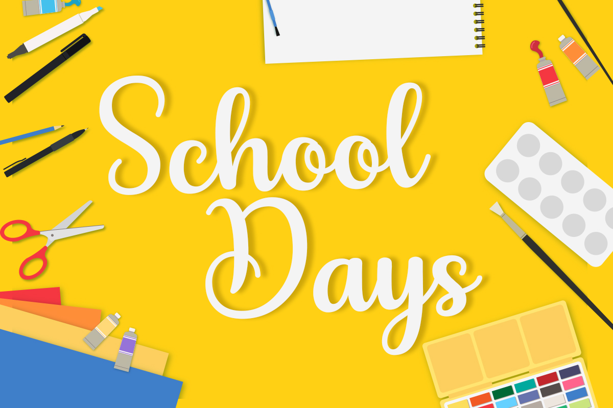 School Days Font Poster 1