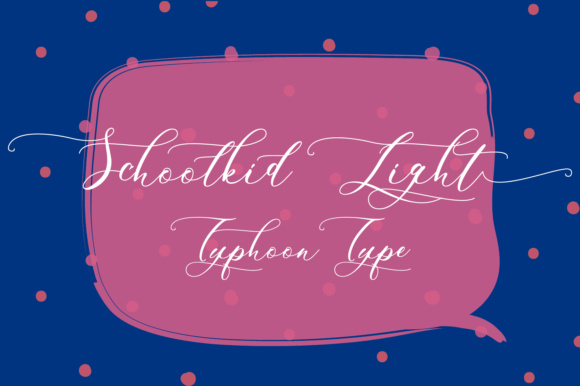 Schoolkid Light Font Poster 1