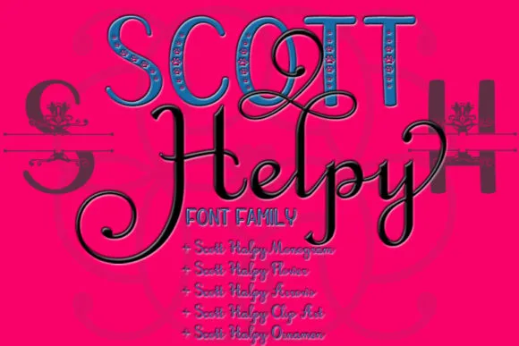 Scott Helpy Family Font Scott Helpy Family Font Poster 1