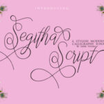 Segitha Script Font Poster 1