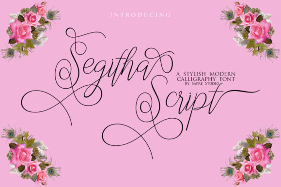 Segitha Script Font Poster 1
