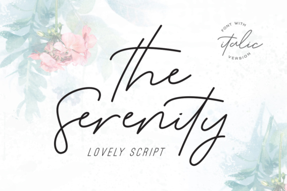 Serenity Script Font Poster 1