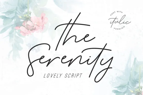 Serenity Script Font Serenity Script Font Poster 1