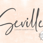 Seville Script Font Poster 1