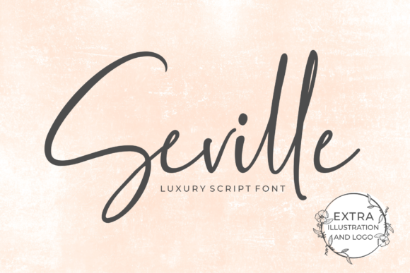 Seville Script Font Poster 1