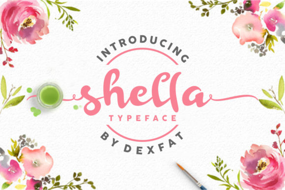 Shella Script Font Poster 1