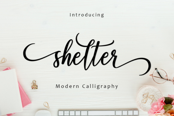 Shelter Script Font Poster 1