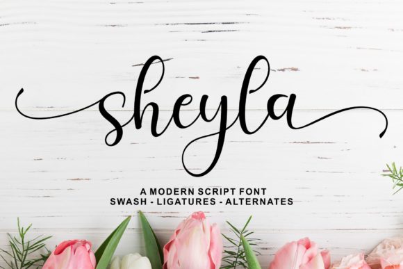 Sheyla Script Font Poster 1