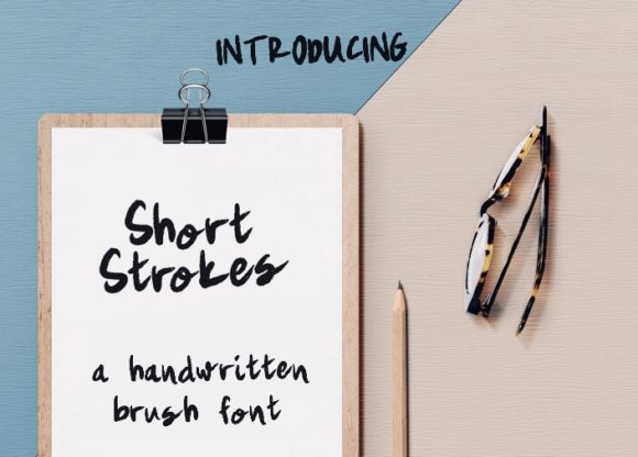 Short Strokes Font Poster 1