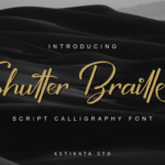 Shutter Braille Script Font Poster 1