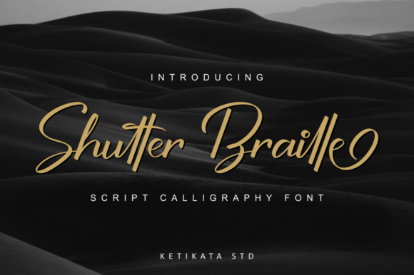 Shutter Braille Script Font Poster 1