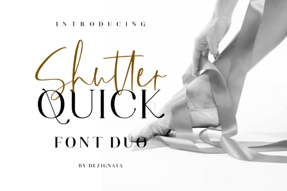 Shutter Quick Font Poster 1